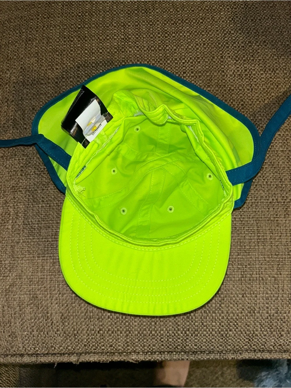 The North Face Kids Neon Green Hat for ages 6-24 months